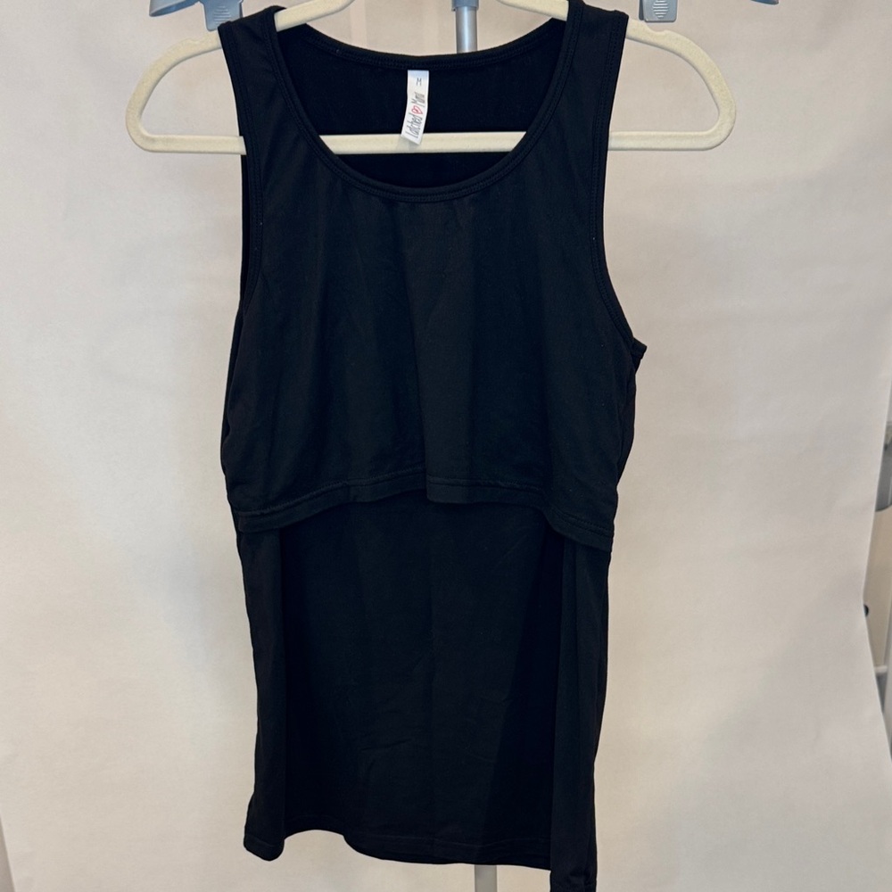 Latched Mama Nursing Black Tank Top
